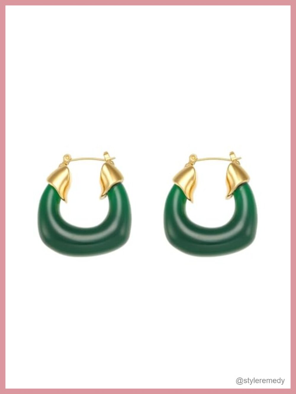 14k Gold Plated Resin Lucite Hoop Earrings for Women See Through Vintage Style